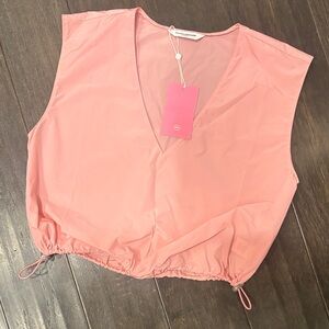 Amanda Uprichard Pink Cropped Top Small